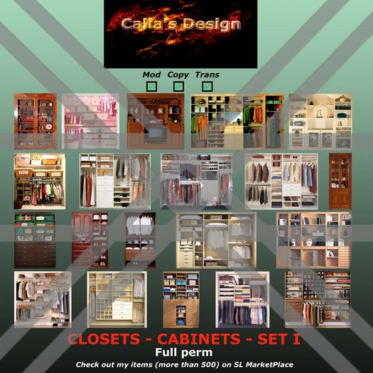 Closets - Cabinets - Set I - Full perm