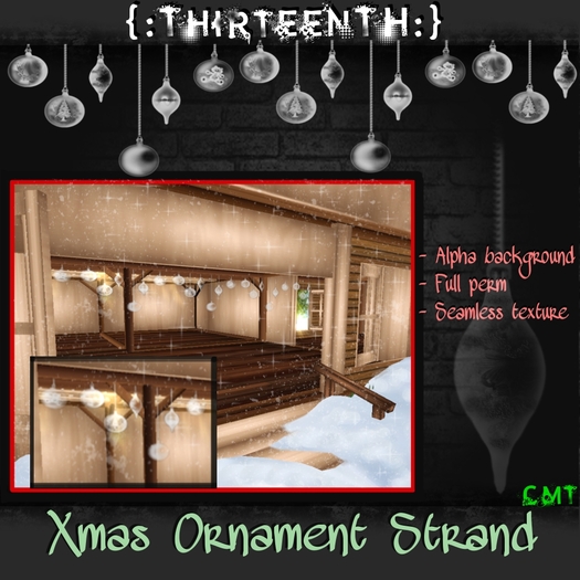 {:ThirteenTH:} Xmas Ornament Strand Texture FULL PERM