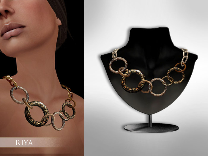 Zaara : Riya link necklace *wood*
