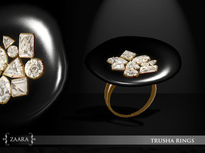 Zaara : Trusha onyx rings