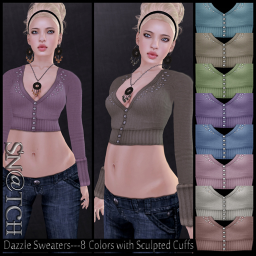 :::Sn@tch Dazzle Cardigans (Pale):::