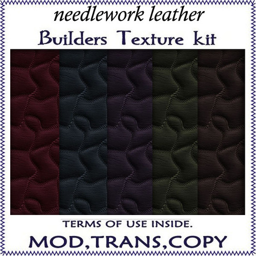 NEEDLEWORK LEATHER FOR CLOTHES AND BUILDERS- texture pack for builders / clothes designers 