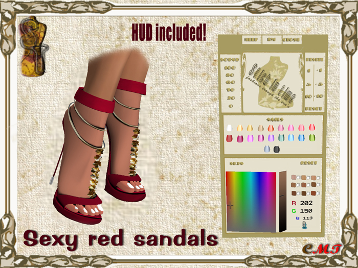 !Sexy red sandals