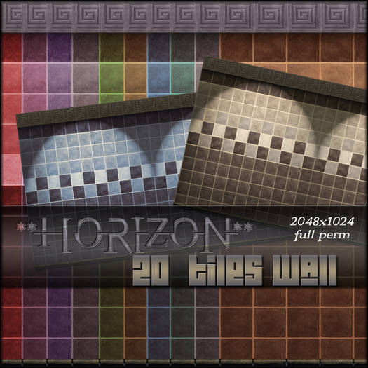 **Horizon** tiles wall (20 textures full perm)