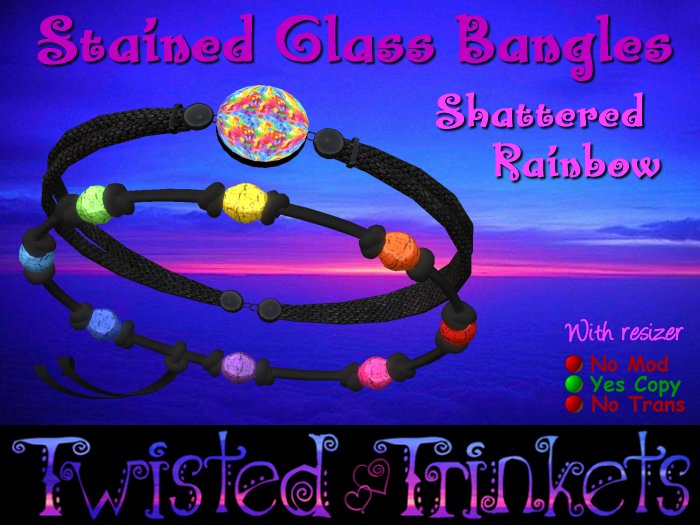 Stained Glass Shattered Rainbow Bracelet
