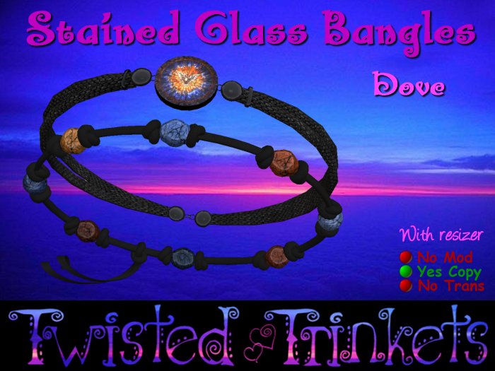 Stained Glass Dove Bracelet