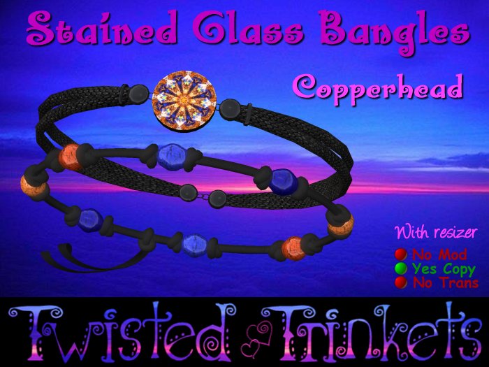 Stained Glass Copperhead Bracelet