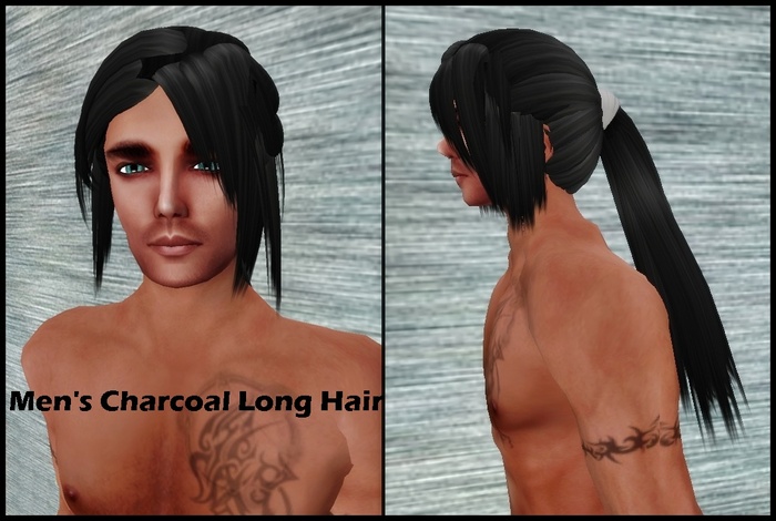 MALE LONG CHARCOAL HAIR