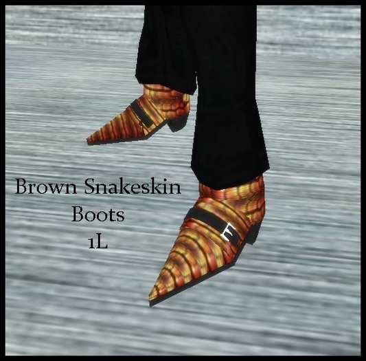 Brown Snakeskin Boots