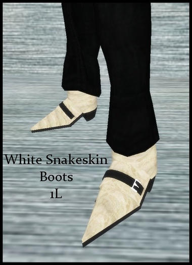 White Snakeskin Boots