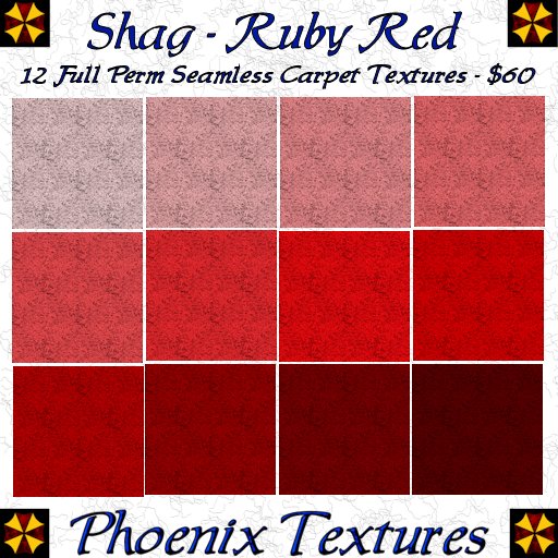 Phoenix Textures - Shag Ruby Red