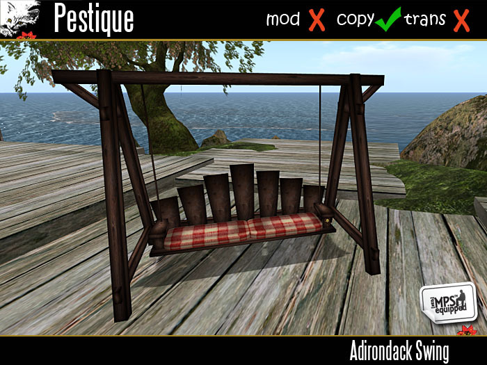 Adirondack Swing for Couples /w Synchronised Animations & Texturechange