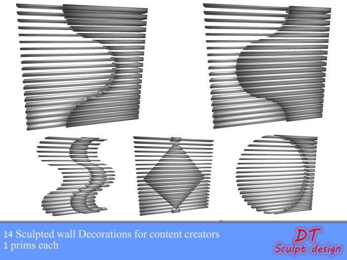 15 Sculpted Wall Decorations - SALE 50% OFF