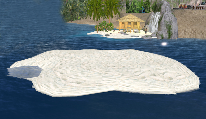 Natural sand island platform