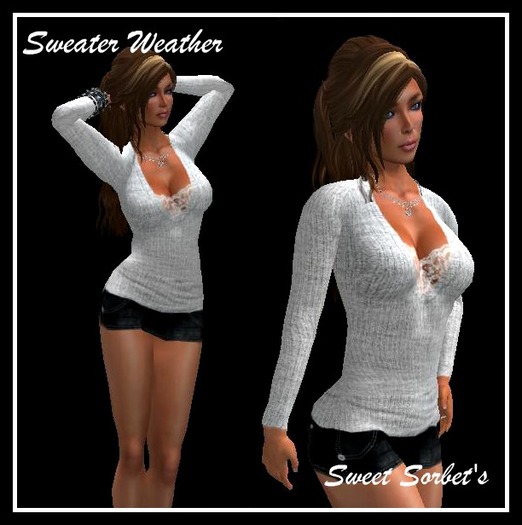 Sweet Sorbet's Sweater Weather - White