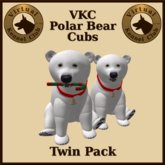 VKC® Polar Bear Cub Twin Pack - Artificially Intelligent (AI) Trainable Animal-No Food Required-Virtual Kennel Club Dogs