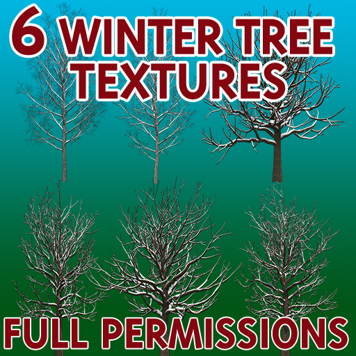 6 Winter Tree Textures Builders Pack