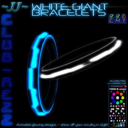 ~JJ~ Club~Rezz Bracelets - White Giant