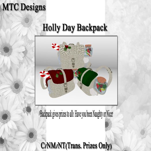 MTC Designs Holly Day Backpack Cream