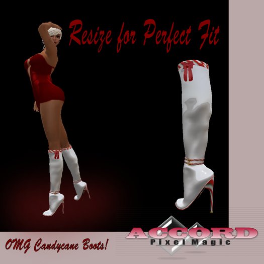 OMG! Candycane boots