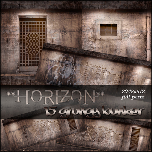**Horizon** grungy bunker (15 textures full perm)
