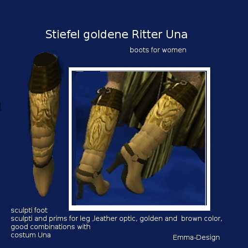  Stiefel goldene Ritter Una