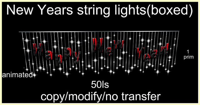 New Years string lights(boxed)