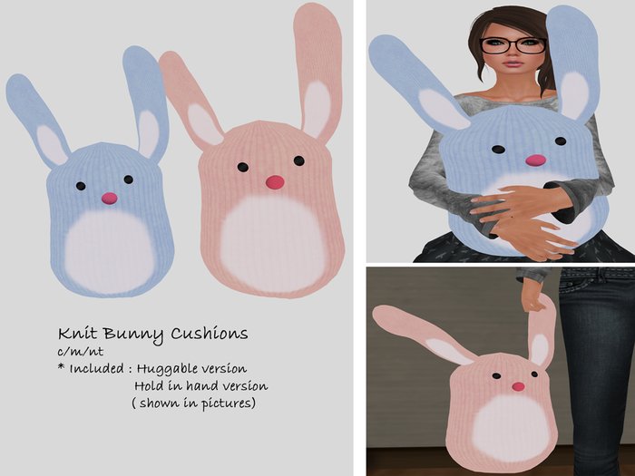 Pink Bunny Cushion [Boxed]