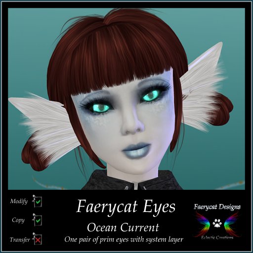 *FCD* Faerycat Eyes - Ocean Current