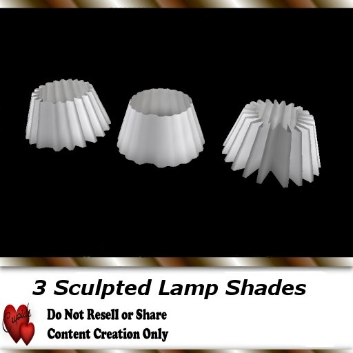 3 Sculpted Lamp Shades