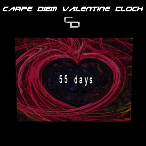 Carpe Diem Valentine Countdown Clock