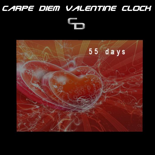 Carpe Diem Valentine Countdown Clock