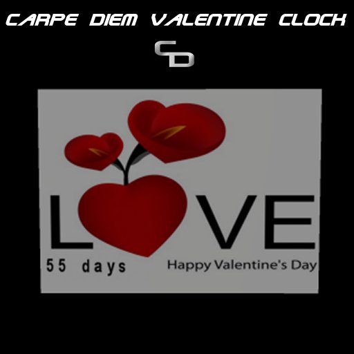 Carpe Diem Valentine Countdown Clock