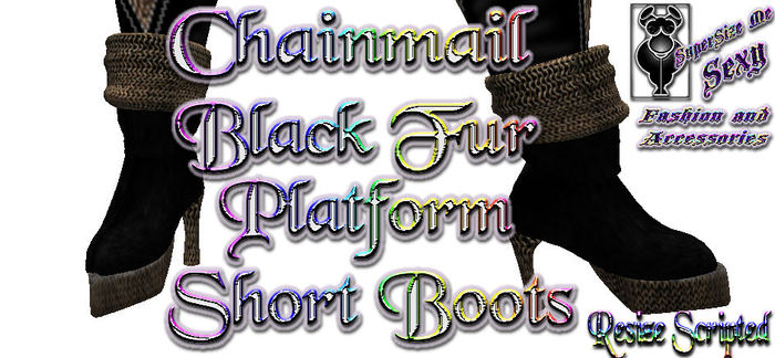 SSMS- Chainmail -Black fur- Shortboot