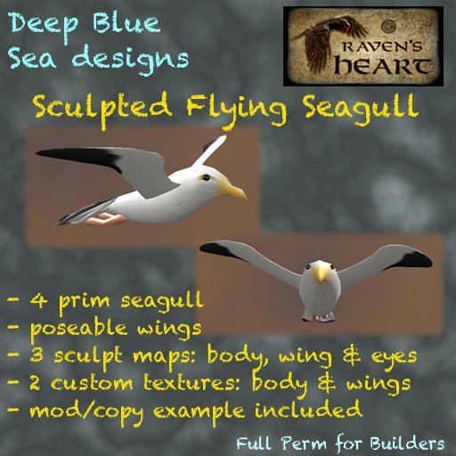 *RH* & DBS sculpted flying Seagull (crated) 