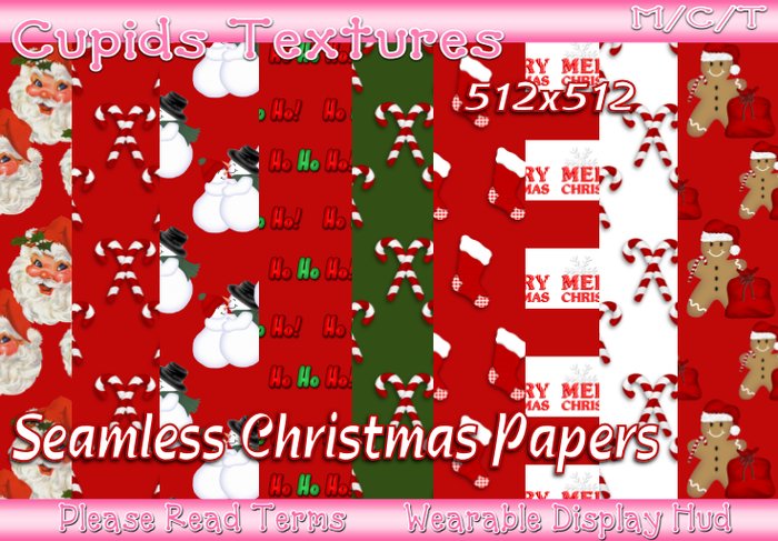 *CUPIDS*9 SEAMLESS CHRISTMAS PAPERS 2011 Textures