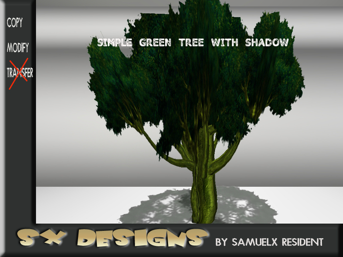 Tree green with shade/Arbol con sombra verde