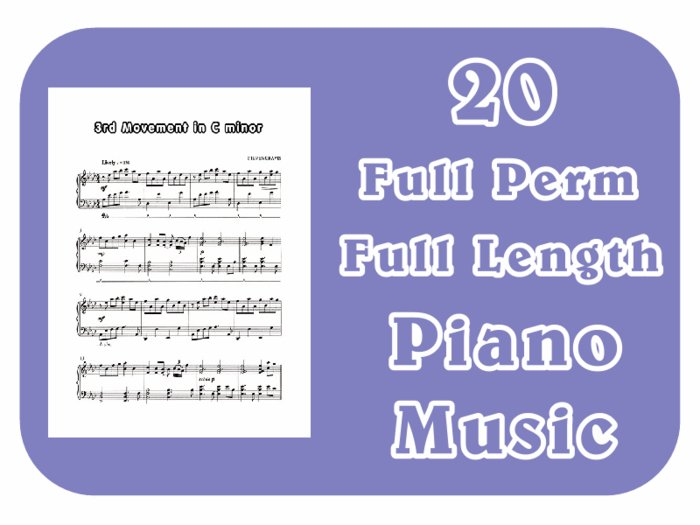 20 Full Perm Piano Music