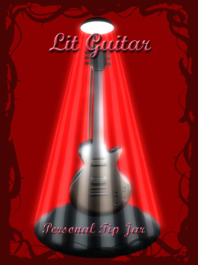 Lit Guitar Tip Jar