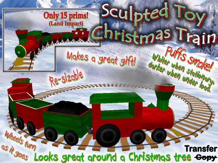 *Timeless* Sizeable Rideable Christmas Train