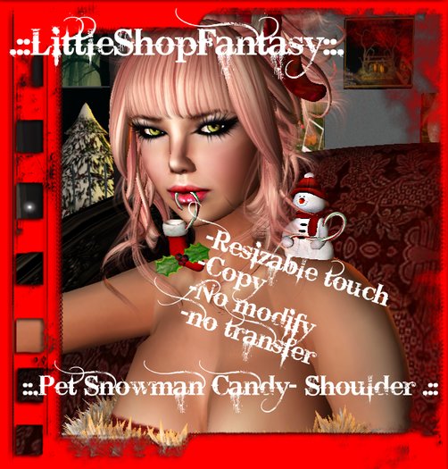 Pet Snowman Candy- Shoulder LittleShopFantasy 