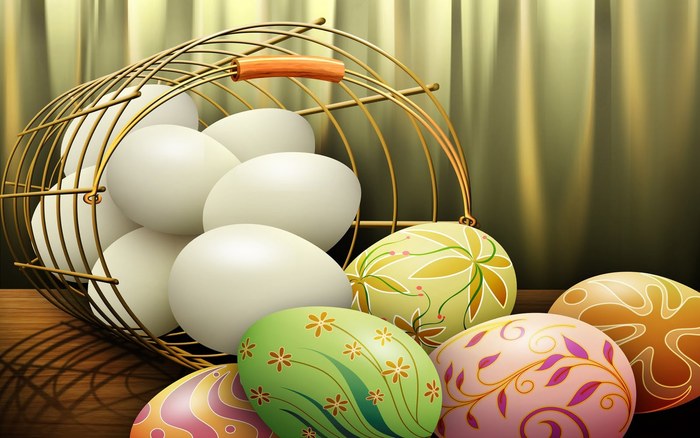Great poster texture beautiful easter eggs