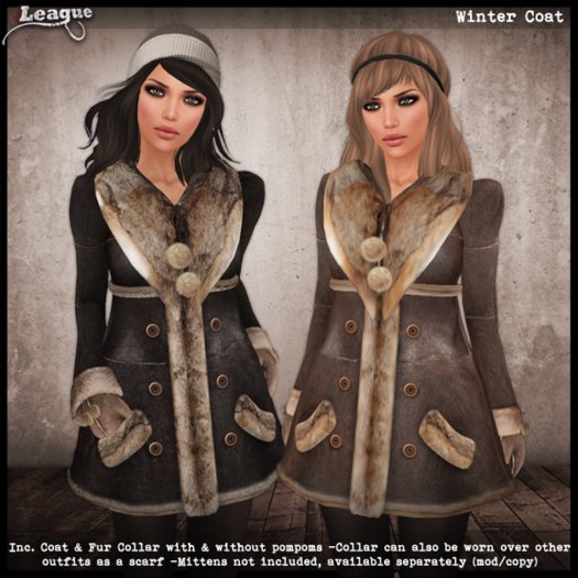 *League* Winter Coat -Brown