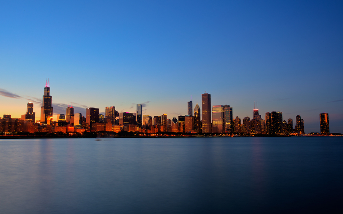 Great poster texture chicago sky line 2560x1600