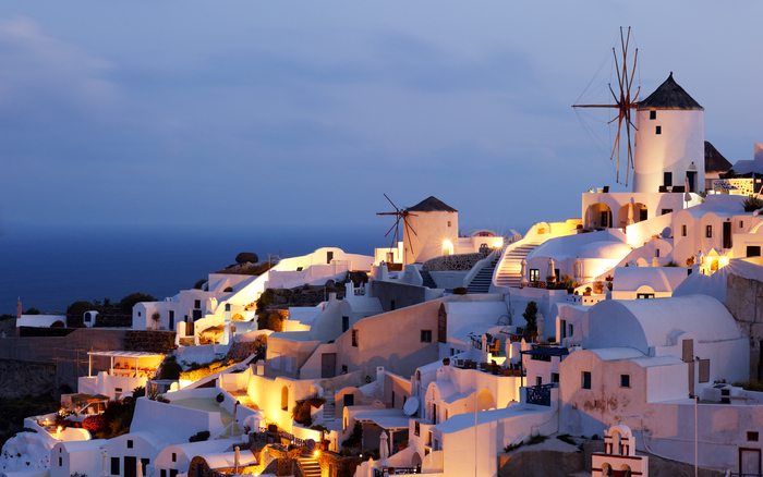 Great poster texture early morning in oia 2560x1600