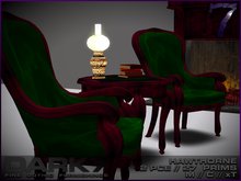 Dark 7: Hawthorne - cherry - 2 chair and table set