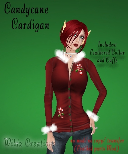 ~WC~ Candycane Cardigan Sweater