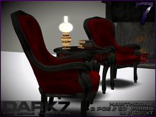 Dark 7: Hawthorne - ebony - 2 chair and table set
