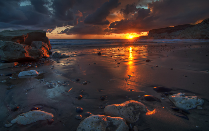 Great poster texture sunset flames 2560x1600