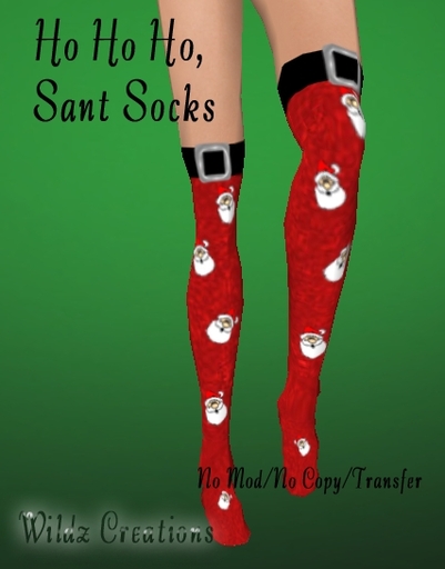 ~WC~ Ho Ho Ho Santa Socks